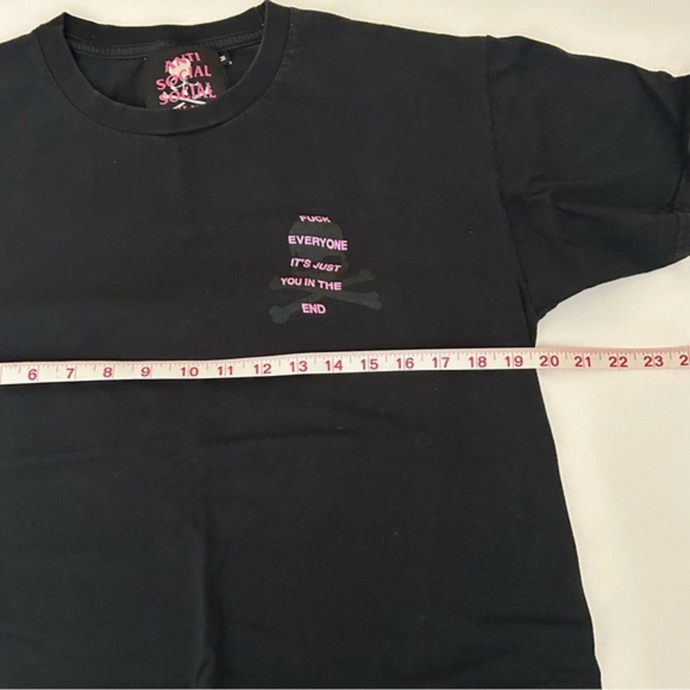 Anti Social Club X Mastermind Japan Black And Pink Short Sleeve T-Shirt M View 6